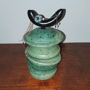 Vtg Studio Pottery Covered Canister